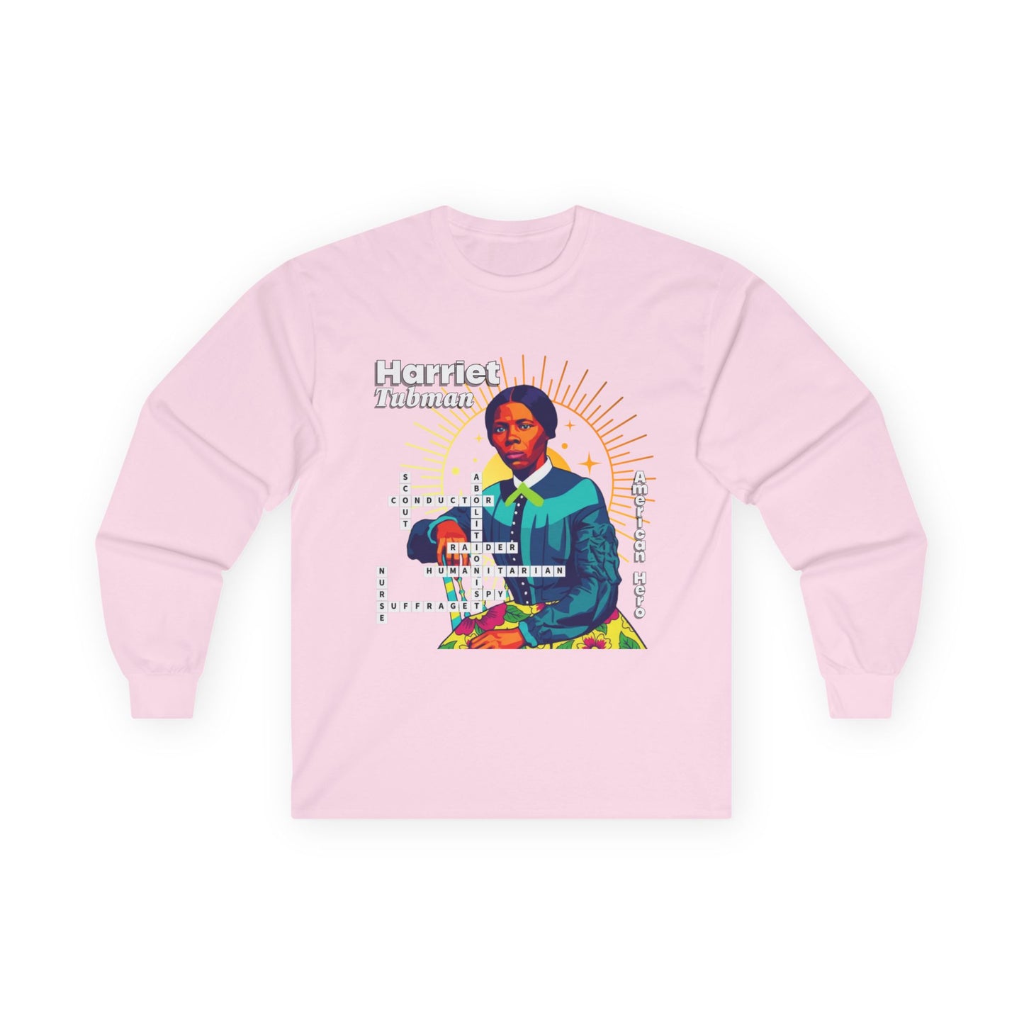Harriet Tubman Colorized Crossword Tee