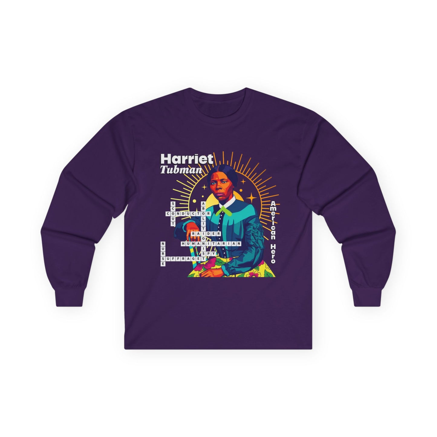 Harriet Tubman Colorized Crossword Tee