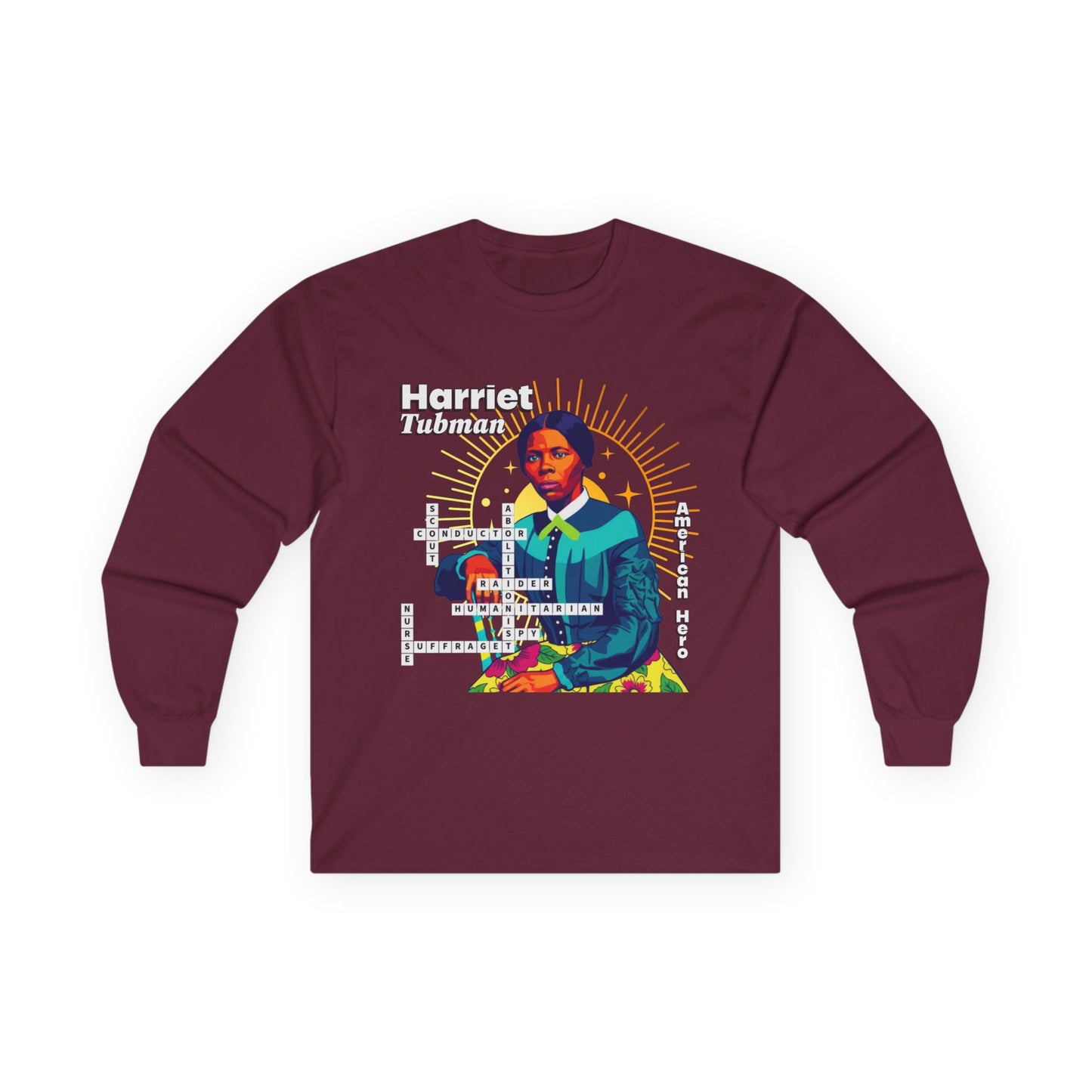 Harriet Tubman Colorized Crossword Tee