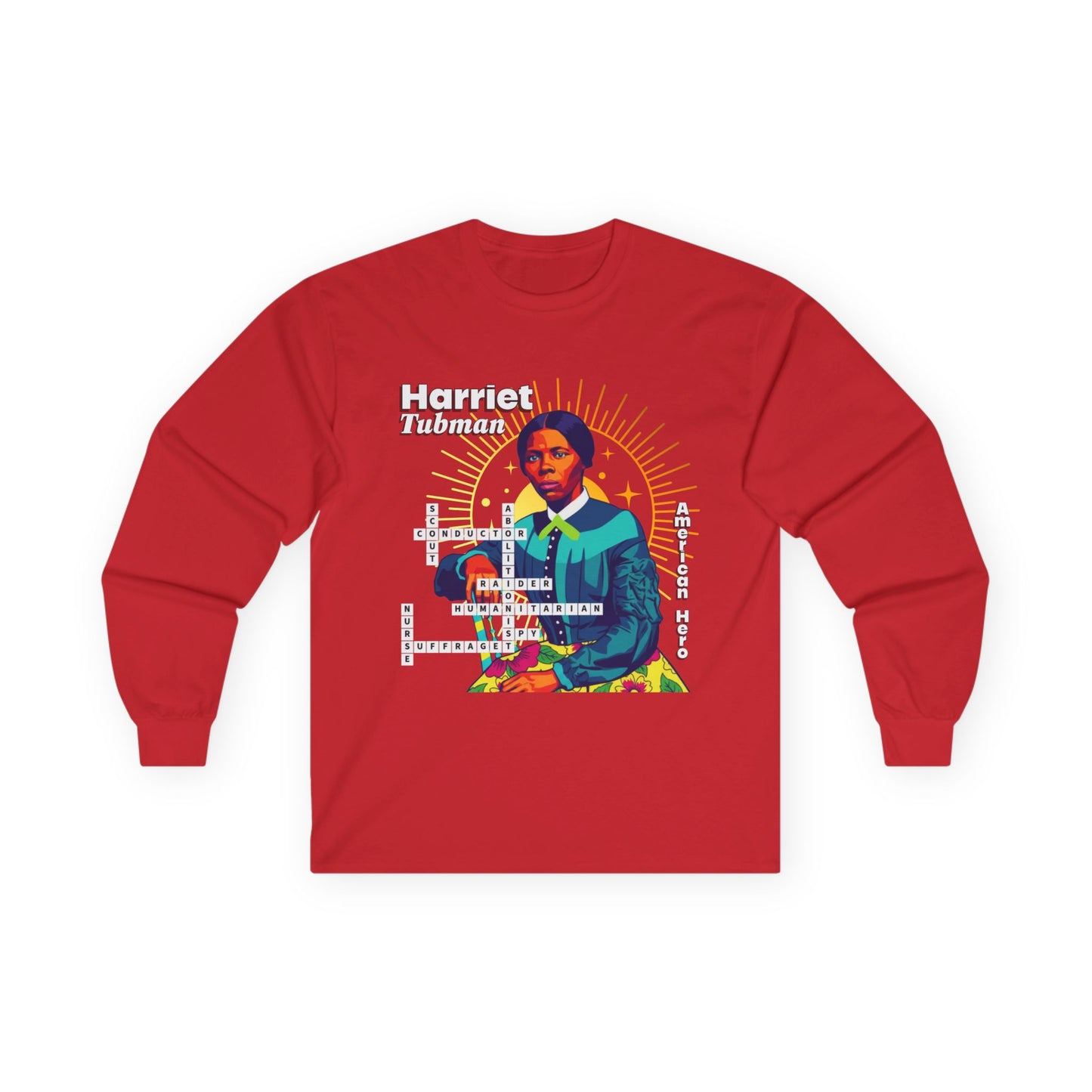 Harriet Tubman Colorized Crossword Tee