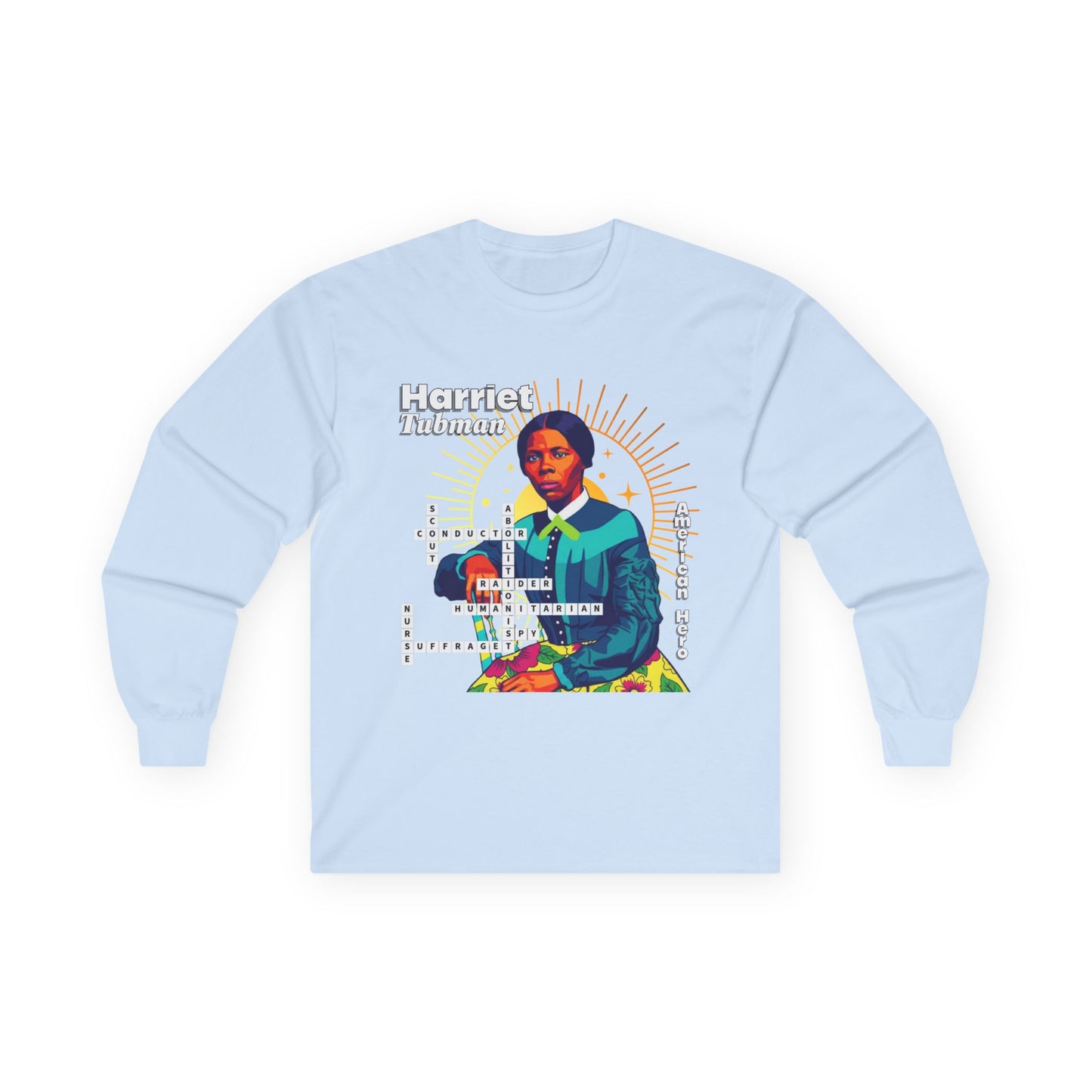Harriet Tubman Colorized Crossword Tee