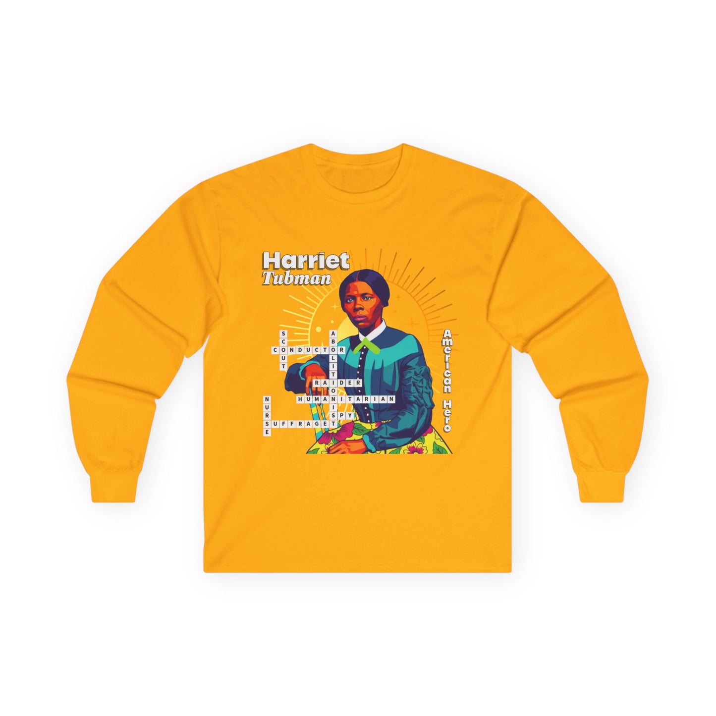 Harriet Tubman Colorized Crossword Tee