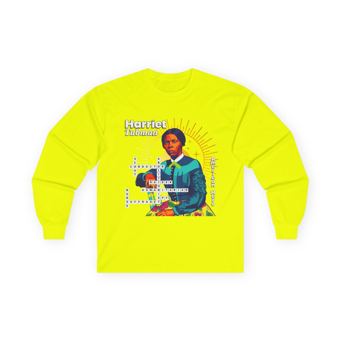 Harriet Tubman Colorized Crossword Tee