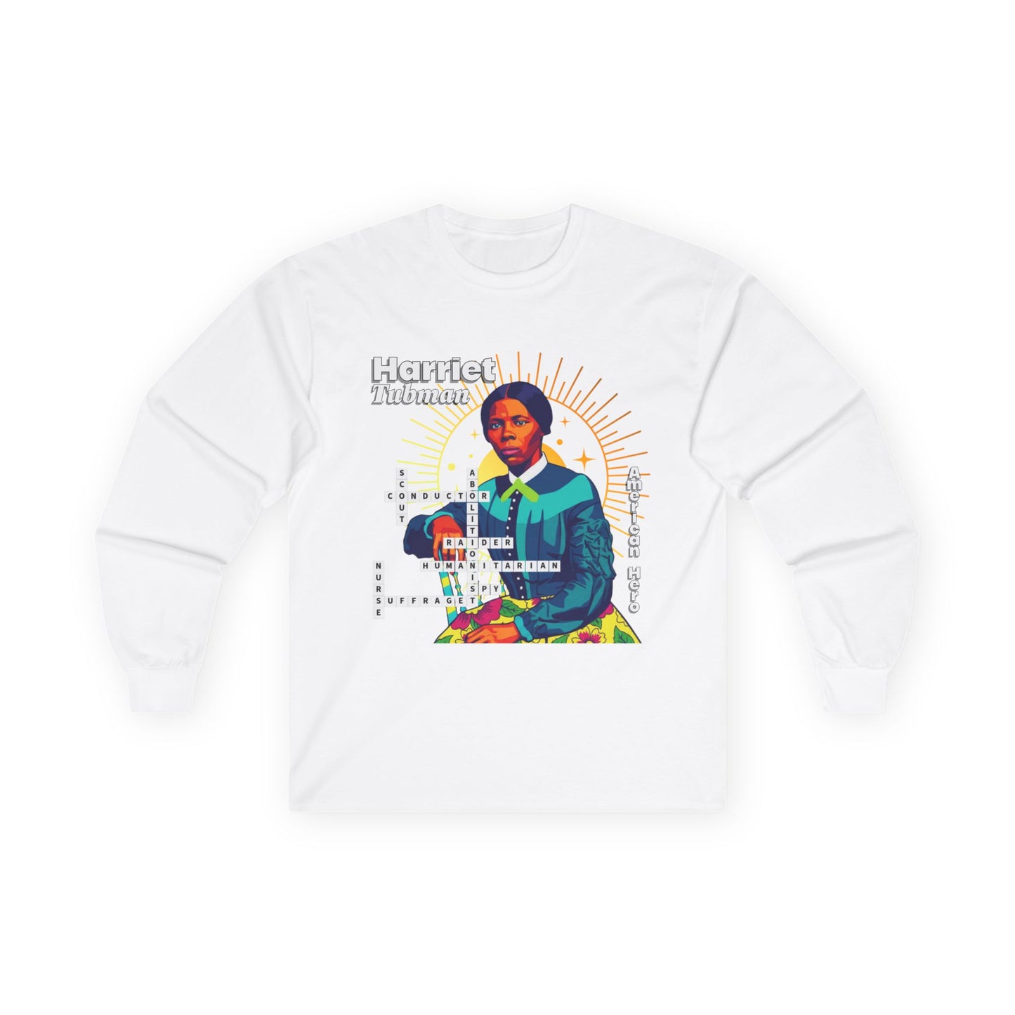 Harriet Tubman Colorized Crossword Tee