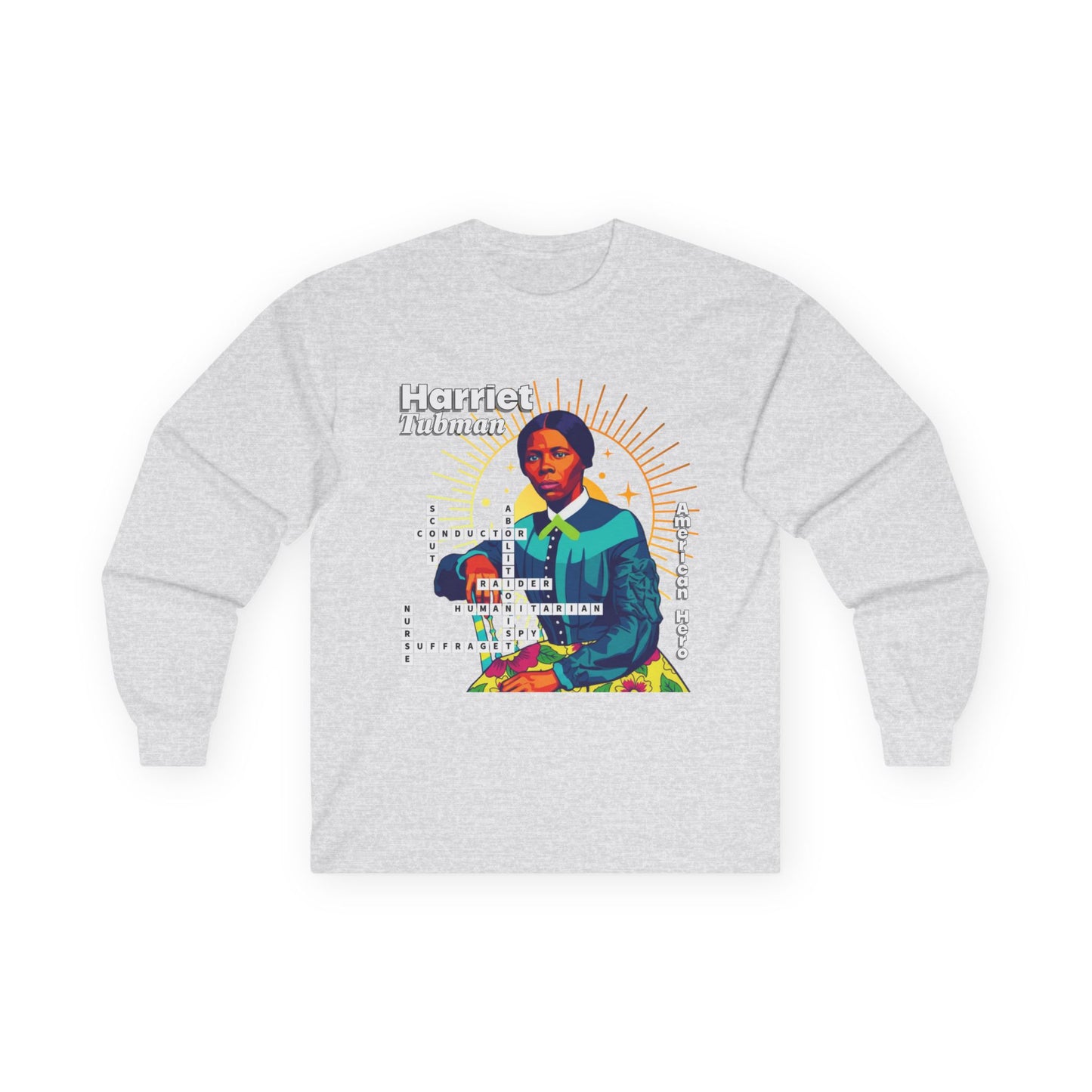 Harriet Tubman Colorized Crossword Tee