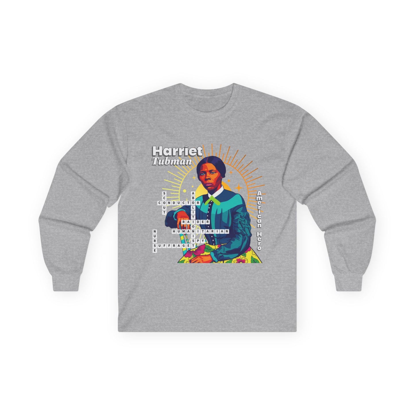 Harriet Tubman Colorized Crossword Tee